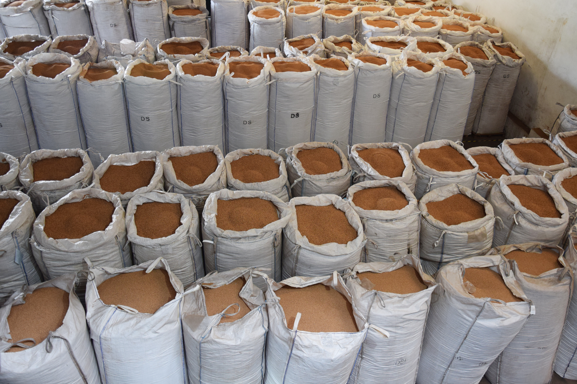 Big-bag of cork granules in our facility