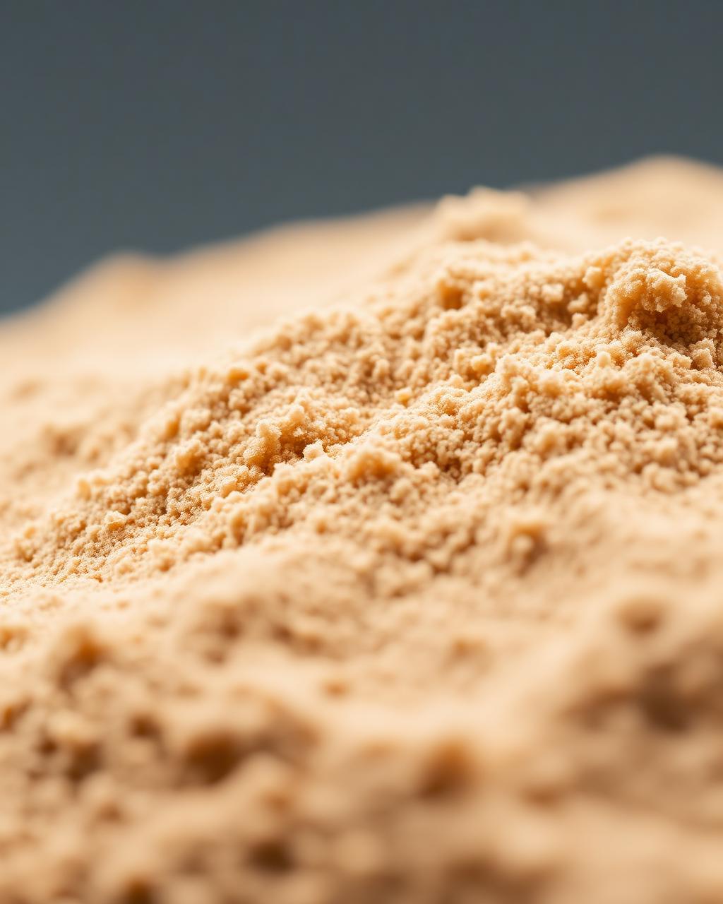 Macro view of fine cork powder